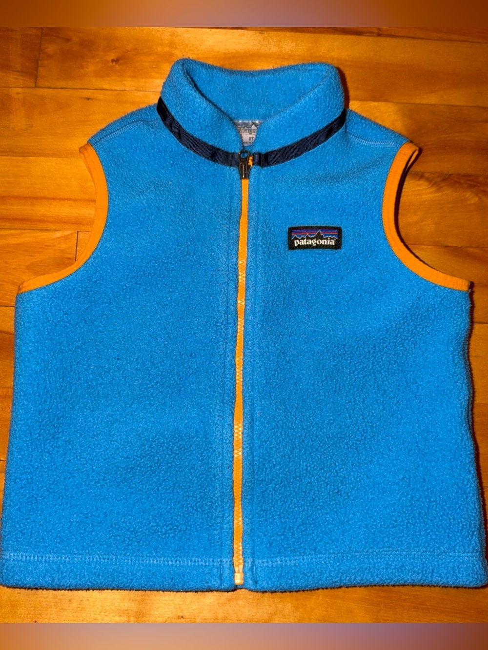 Patagonia Baby Synchilla Fleece Vest 2T Blue Aqua Yellow Kids STY 61005